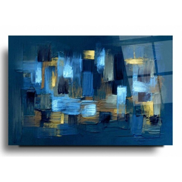 Rackhams Abstract Glass Wall Art - 60 x 90 cm - Tempered Glass (4 mm) - image 1