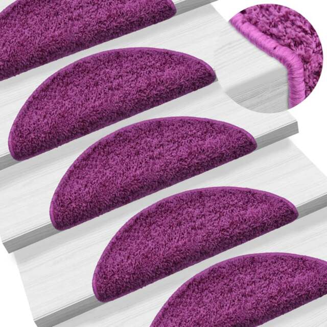 Rackhams Stair Mats 10 pcs 56x17x3 cm Violet
