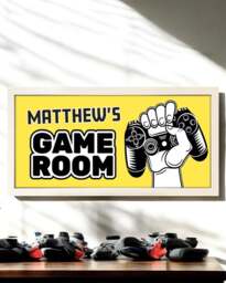 Rackhams Personalised Kids Game Room Wall Art - Framed Console-Inspired Print - thumbnail 5
