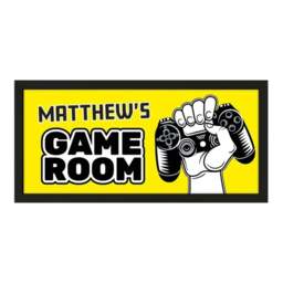 Rackhams Personalised Kids Game Room Wall Art - Framed Console-Inspired Print - thumbnail 1