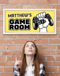 Rackhams Personalised Kids Game Room Wall Art - Framed Console-Inspired Print - thumbnail 4