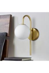 Rackhams Nordic Modern Golden Wall Light - Gold - One Size - thumbnail 3