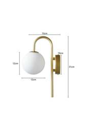 Rackhams Nordic Modern Golden Wall Light - Gold - One Size - thumbnail 2