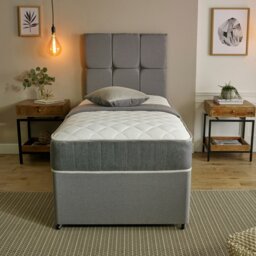Rackhams Castle Hybrid Mattress - 20cm Deep, Soft-Touch Quilted Sleep Surface - White - 1 - European Single Mattress (90cm x 200cm) - thumbnail 5