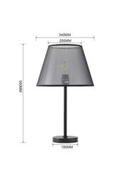 Rackhams Modern Bedside Lamp Table Lamp - Black - One Size - thumbnail 2