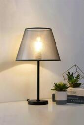 Rackhams Modern Bedside Lamp Table Lamp - Black - One Size - thumbnail 4