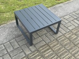 Rackhams Outdoor Garden Furniture Set Aluminium Lounge Sofa Square Coffee Table Sets Indoor Conservatory Set Dark Grey - thumbnail 5