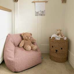 Rackhams Indoor Kids Bean Bag Chair - Snug Snuggle Seat - Grey - thumbnail 4