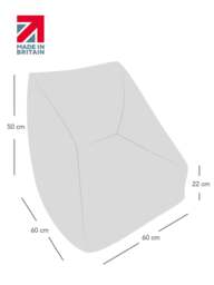 Rackhams Indoor Kids Bean Bag Chair - Snug Snuggle Seat - Grey - thumbnail 5
