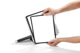 Rackhams SHERPA TABLE 20 Desk Display Panel Stand - 20 Panels - A4 Black & Grey - thumbnail 3