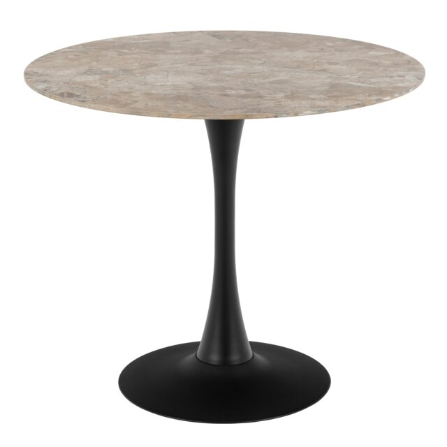 Rackhams Malta Ceramic Round Dining Table Brown/Black 90x75 cm - Black - No - Brown - image 1