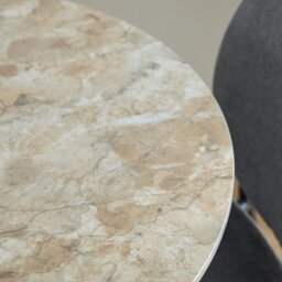 Rackhams Malta Ceramic Round Dining Table Brown/Black 90x75 cm - Black - No - Brown - thumbnail 3