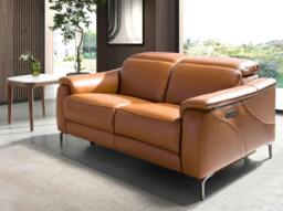 Rackhams Relax sofa in brown leather 6180/6181 - 154 x 160 x 101 - 2 - thumbnail 2