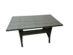 Rackhams 5 Seat Outdoor Wicker PE Rattan Garden Furniture Set Dining Table Sofa Sets with 2 Side Tables Dark Grey Mixed - thumbnail 3