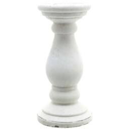 Rackhams Ceramic Matte Candle Holder - White - White - 23cm x 11cm x 11cm - 100% Mixed