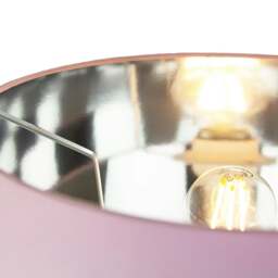 "Rackhams Contemporary Pink Cotton 12"" Table/Pendant Lamp Shade with Shiny Silver Inner" - thumbnail 2