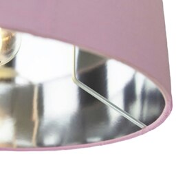 "Rackhams Contemporary Pink Cotton 12"" Table/Pendant Lamp Shade with Shiny Silver Inner" - thumbnail 3