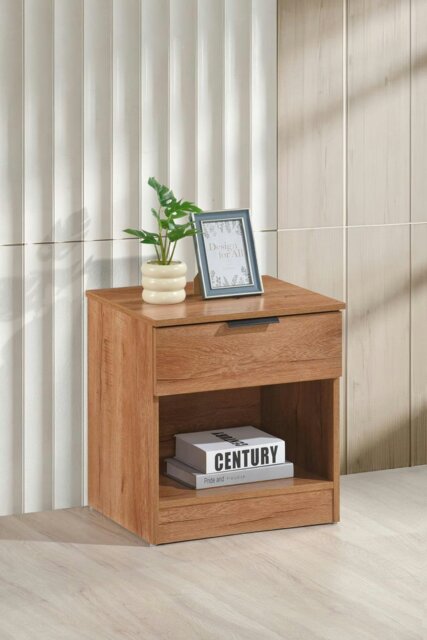 Rackhams Richmond 1 Drawer Bedside Table - Oak