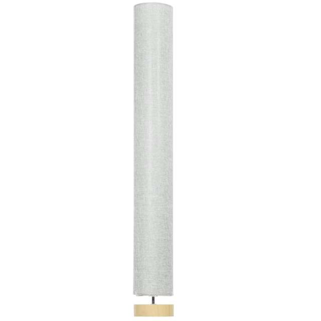 "Rackhams Floor Lamp for Living Room, 47"" Modern Standing Lamp with Linen Shade, Wooden Base, Grey" - image 1