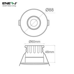 Rackhams 8W WiFi Fire Rated LED Downlight, IP65 Bathroom Ceiling Light, RGB CCT Adjustable, Dimmable, Voice & App Control - thumbnail 3