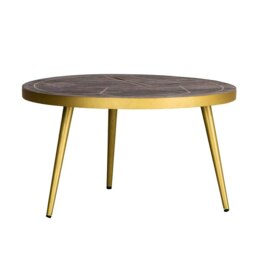 Rackhams Jusleen Solid Mango Wood Round Coffee Table - thumbnail 3