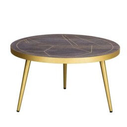 Rackhams Jusleen Solid Mango Wood Round Coffee Table - thumbnail 1