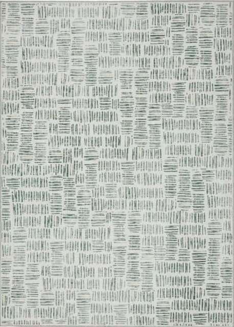 Rackhams Eco-Washable Green Rug Abstract Design - 160X230 cm - image 1