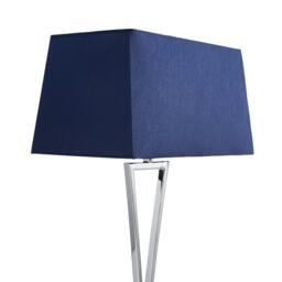 Rackhams Lizzie Chrome & Navy Touch Table Lamp - thumbnail 5