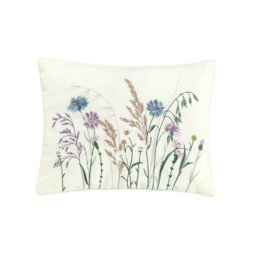 Rackhams Grasmere Floral Embroidered Cushion - Lilac - thumbnail 3