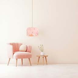 Rackhams Modern Designer Real Pink Feather Drum Lamp Shade with Inner Cotton Lining - thumbnail 6