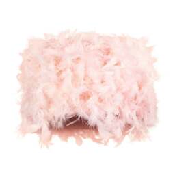Rackhams Modern Designer Real Pink Feather Drum Lamp Shade with Inner Cotton Lining - thumbnail 1