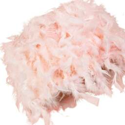 Rackhams Modern Designer Real Pink Feather Drum Lamp Shade with Inner Cotton Lining - thumbnail 2