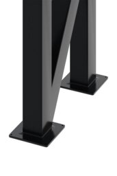 Rackhams 40cm/15.75 inch 2Pcs Black N-shaped Anti-Slip Metal Table Legs Furniture Replacement Legs for Coffee Table, Bench - Black - thumbnail 5