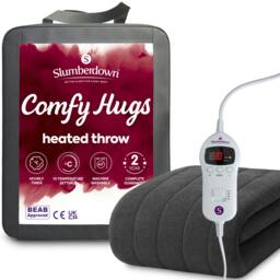 Rackhams Comfy Hugs Heated Throw - Charcoal - thumbnail 1