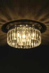 Rackhams Crystal Column Flush Mount Ceiling Light with Chrome Frame - Silver - One Size - thumbnail 4