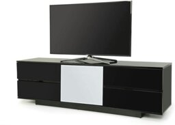 "Rackhams AVITUS ULTRA Remote Friendly Beam-Thru Premium Black with 4-Black Drawers 32""-65"" Flat Screen TV Cabinet" - thumbnail 3