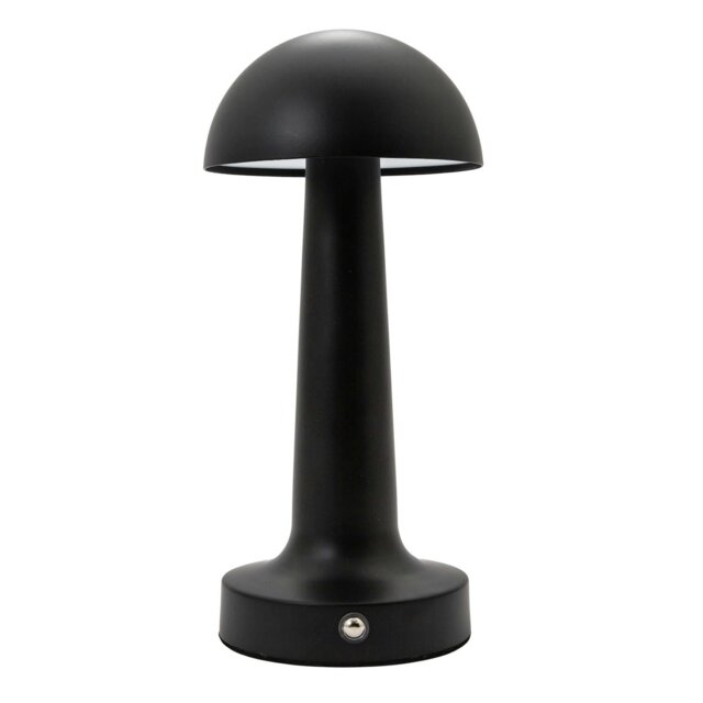 Rackhams Matt Black Rechargeable LED Touch Dimmable Table Lamp with Metal Shade - image 1