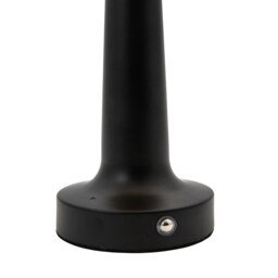 Rackhams Matt Black Rechargeable LED Touch Dimmable Table Lamp with Metal Shade - thumbnail 4
