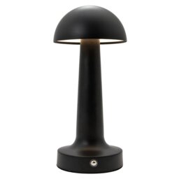Rackhams Matt Black Rechargeable LED Touch Dimmable Table Lamp with Metal Shade - thumbnail 2