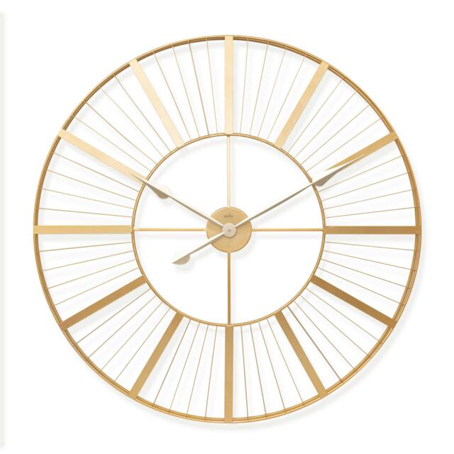 Rackhams Gardner Extra Large Wall Clock Metal Outdoor & Indoor Use Weather Resistant Gold 80cm - image 1