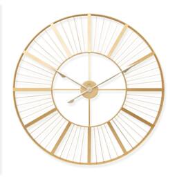 Rackhams Gardner Extra Large Wall Clock Metal Outdoor & Indoor Use Weather Resistant Gold 80cm - thumbnail 1