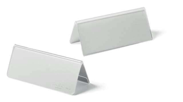 Rackhams Clear Acrylic Table Place Name Holders and Inserts - 10 Pack - 61x150mm