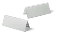 Rackhams Clear Acrylic Table Place Name Holders and Inserts - 10 Pack - 61x150mm