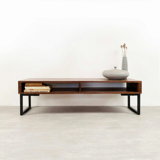 "Rackhams Darwen Solid Wood Coffee Table On Minimalist Square legs - Oak - 50cm (19.5"") deep - XS 80cm (31.5"")" - image 1