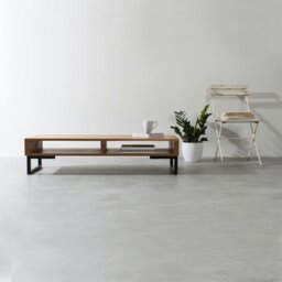 "Rackhams Darwen Solid Wood Coffee Table On Minimalist Square legs - Oak - 50cm (19.5"") deep - XS 80cm (31.5"")" - thumbnail 4