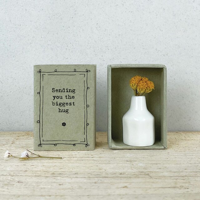 Rackhams East of India 'Sending you the biggest hug' Matchbox Vase - image 1
