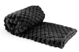 Rackhams Lush Faux Rabbit Fur Throw - Black - 140x180cm - thumbnail 4