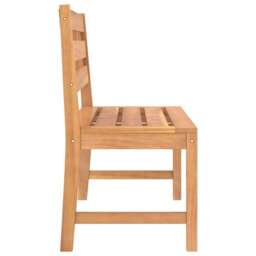 Rackhams Garden Bench 114 cm Solid Teak Wood - Brown - Fine sanded teak hard wood with waterbase finish - thumbnail 4