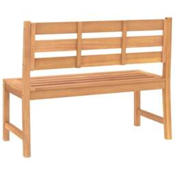Rackhams Garden Bench 114 cm Solid Teak Wood - Brown - Fine sanded teak hard wood with waterbase finish - thumbnail 5