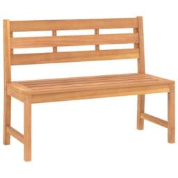 Rackhams Garden Bench 114 cm Solid Teak Wood - Brown - Fine sanded teak hard wood with waterbase finish - thumbnail 2